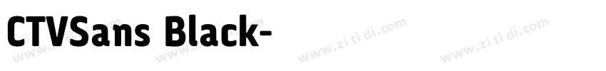 CTVSans Black字体转换